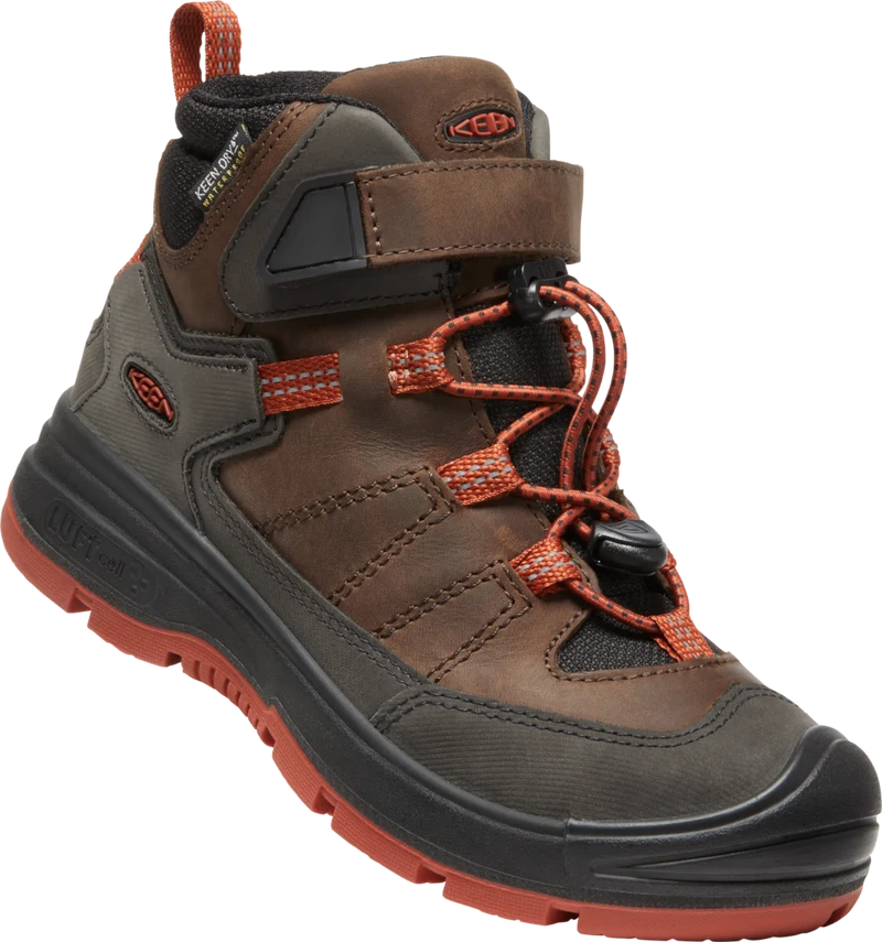 KEEN DRY TEX Knöchelschuh REDWOOD MID WP - kaffee - karminrot
