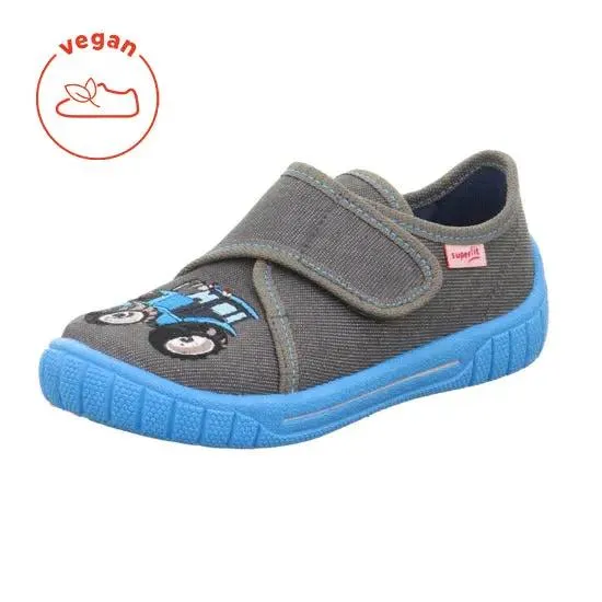 SUPERFIT Hausschuh BILL 278-206 - grau / blau / Traktor