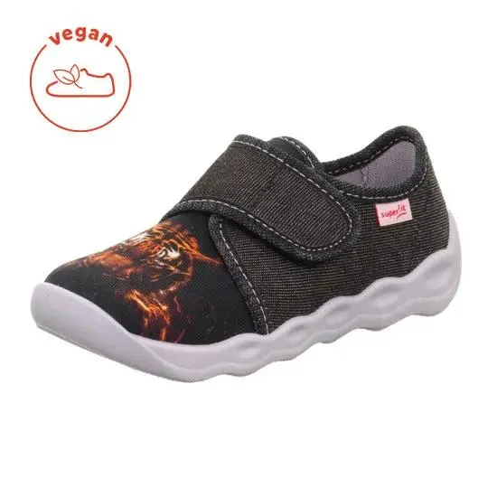 SUPERFIT Hausschuh BUBBLE 6274-001 - schwarz / Tiger