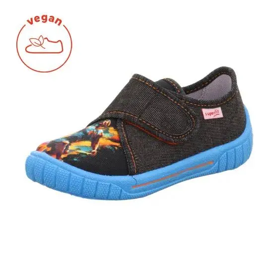 SUPERFIT Hausschuh BILL 271-00 - schwarz / hellblau / Basketballer