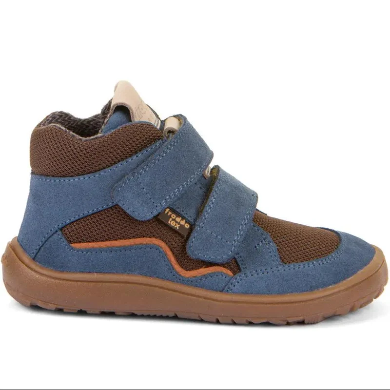 FRODDO TEX Barfuß Knöchelschuh G3110254-9 - jeansblau / braun