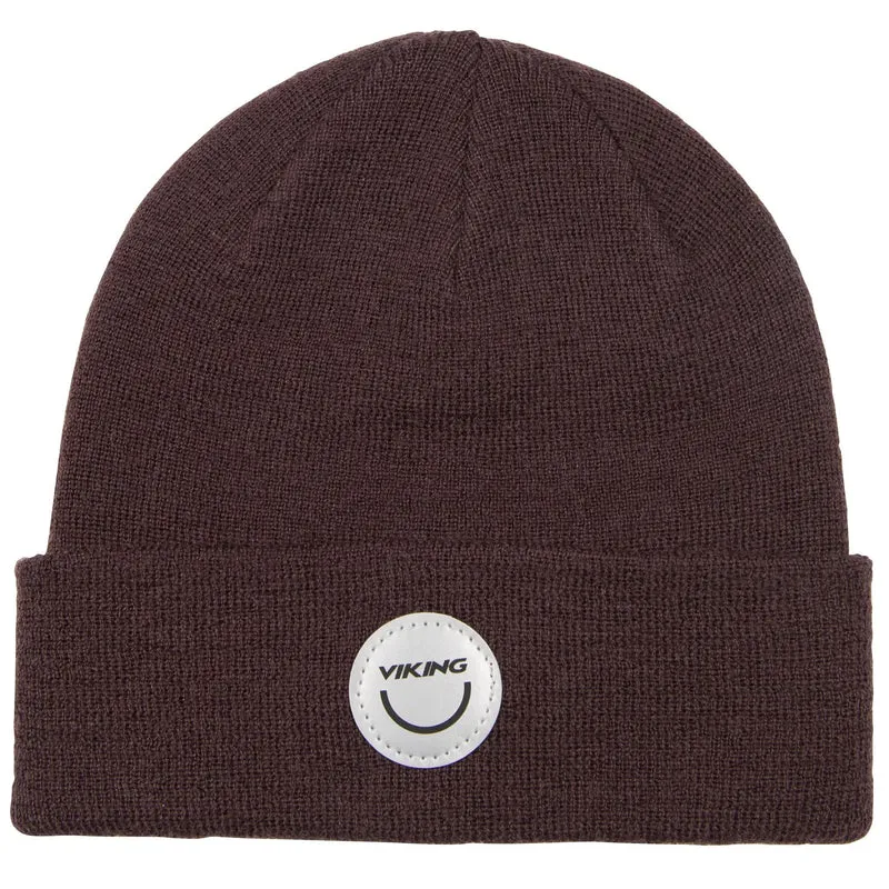 VIKING Mütze PLAY WOOL BEANIE WARM REFLEC - pflaume