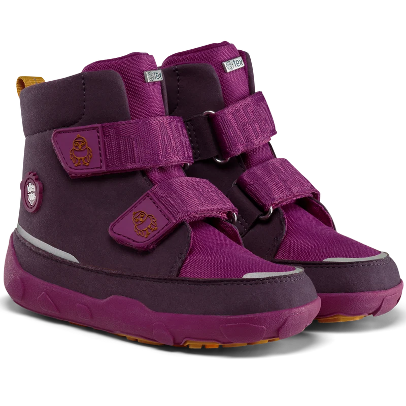 AFFENZAHN TEX Stiefel COMFY VEGAN VOGEL - beere