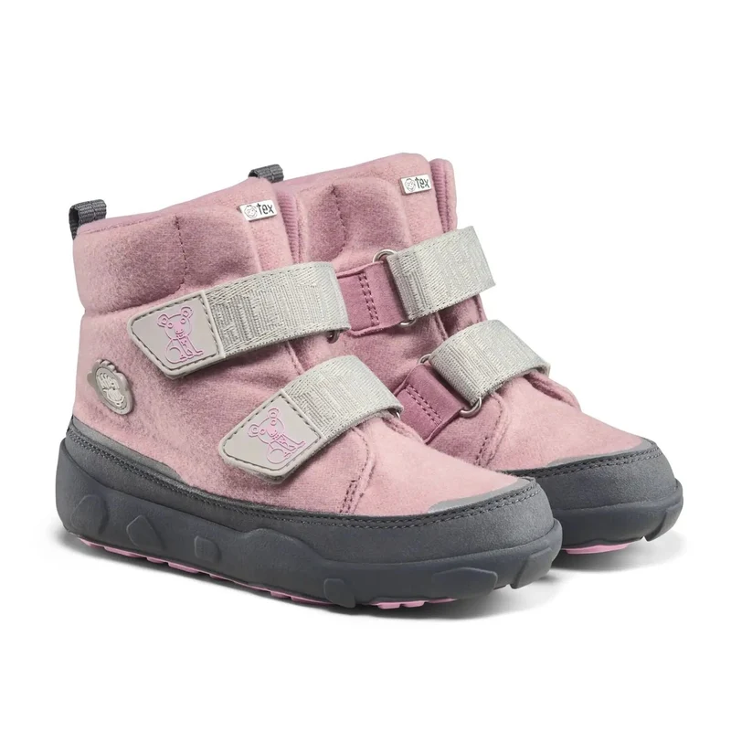 AFFENZAHN TEX Stiefel COMFY WOOL KOALA - rosa / grau