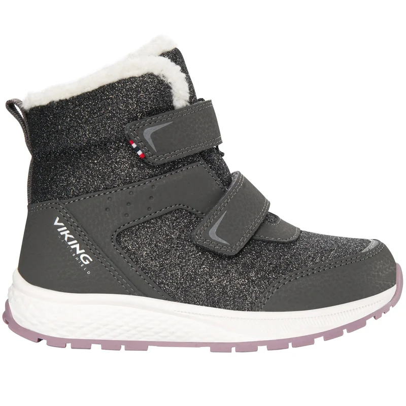 VIKING TEX Knöchelschuh EQUIP WARM WP 2V - anthrazit / flieder / Glitzer
