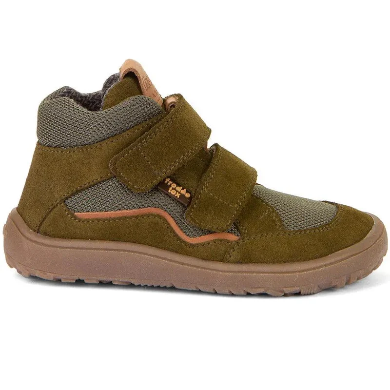 FRODDO TEX Barfuß Knöchelschuh G3110266-1 - oliv / cognac
