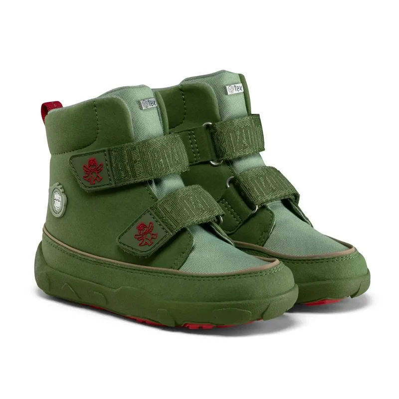AFFENZAHN TEX Stiefel COMFY VEGAN DRAGON - grün / rot