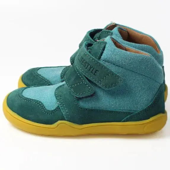 bLIFESTYLE Barfußschuh Knöchelschuh LORIS - petrol - gelb