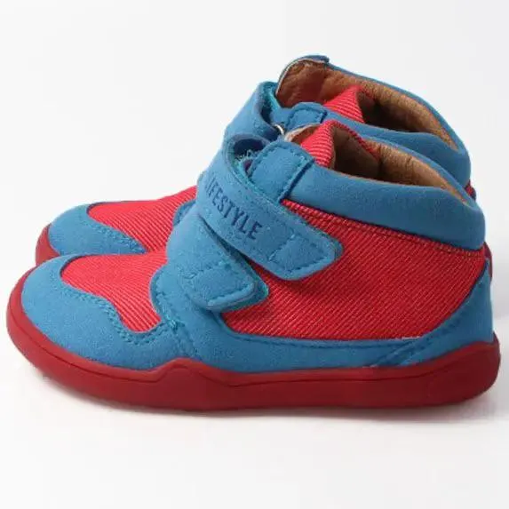 bLIFESTYLE Barfußschuh Knöchelschuh LUCHS - ozean - rot