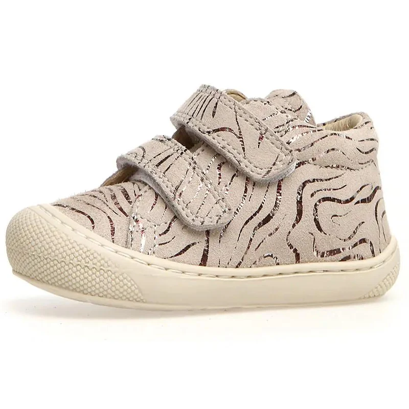 NATURINO Halbschuh COCOON - créme - roségold - Zebramuster