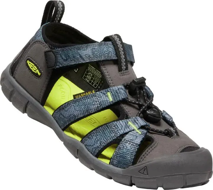 KEEN Halbsandale SEACAMP II CNX - anthrazit / neongrün