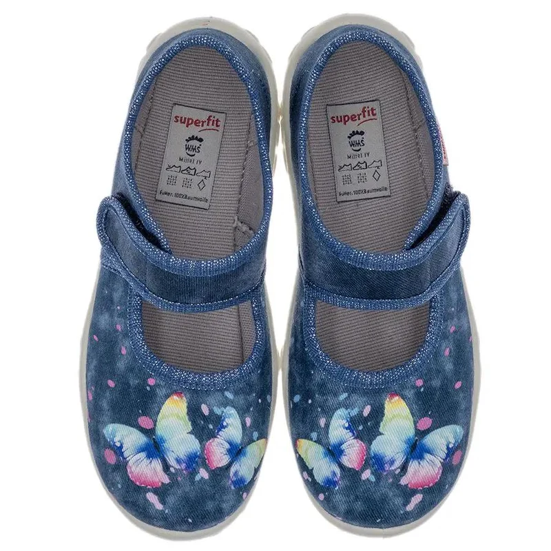 SUPERFIT Hausschuh BONNY 281-803 - blau - Schmetterling