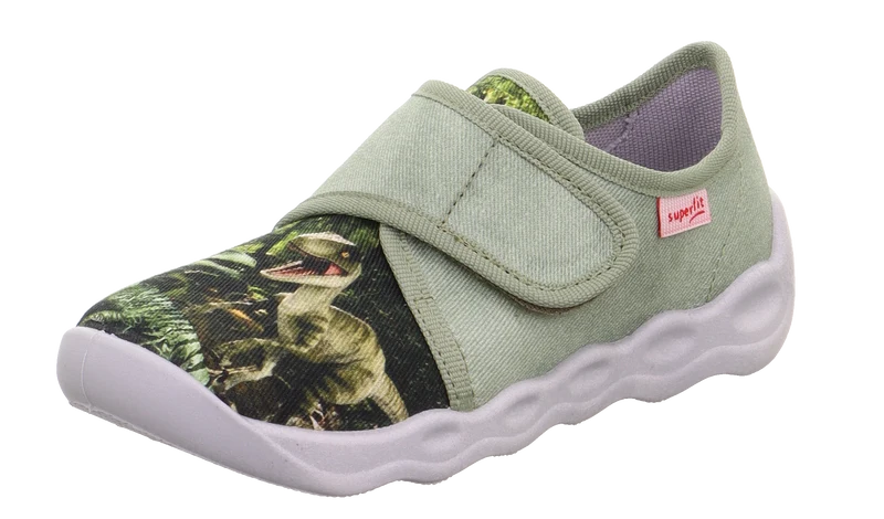 SUPERFIT Hausschuh BUBBLE 6274-753 - grün -Dinosaurier
