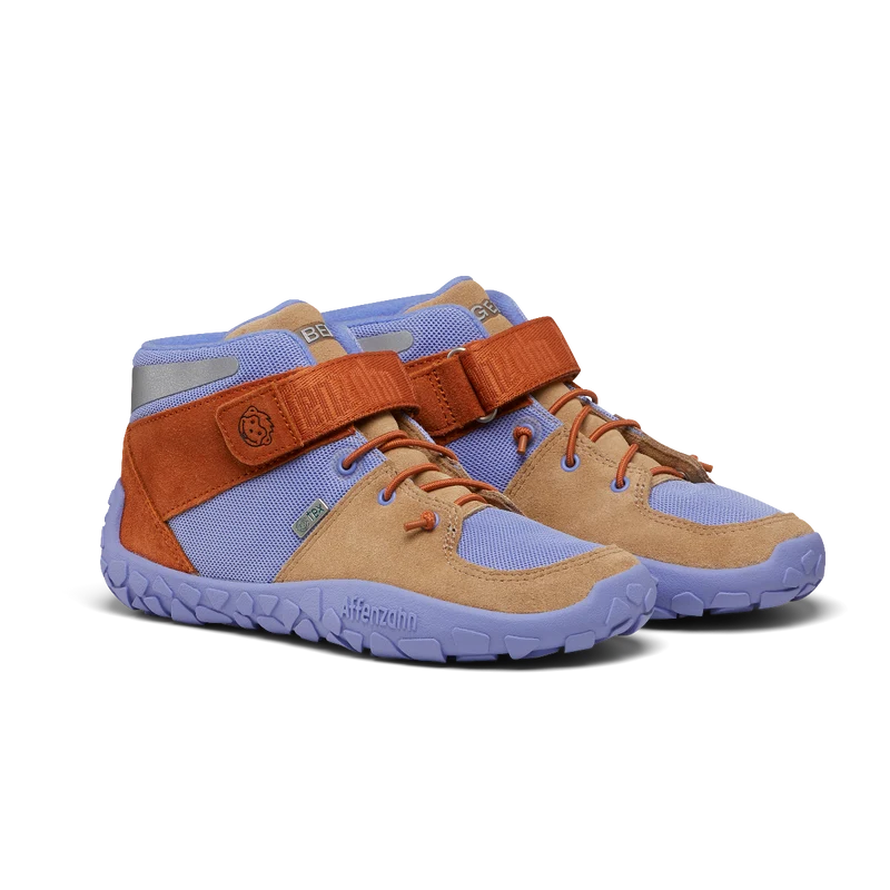 AFFENZAHN TEX Knöchelschuh DREAMER - pflaumenblau - lavendel - zimt - beige