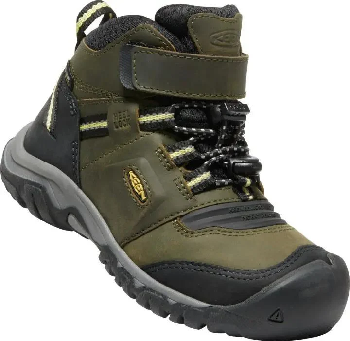 KEEN DRY TEX Knöchelschuh RIDGE FLEX MID WP - oliv - hellgelb