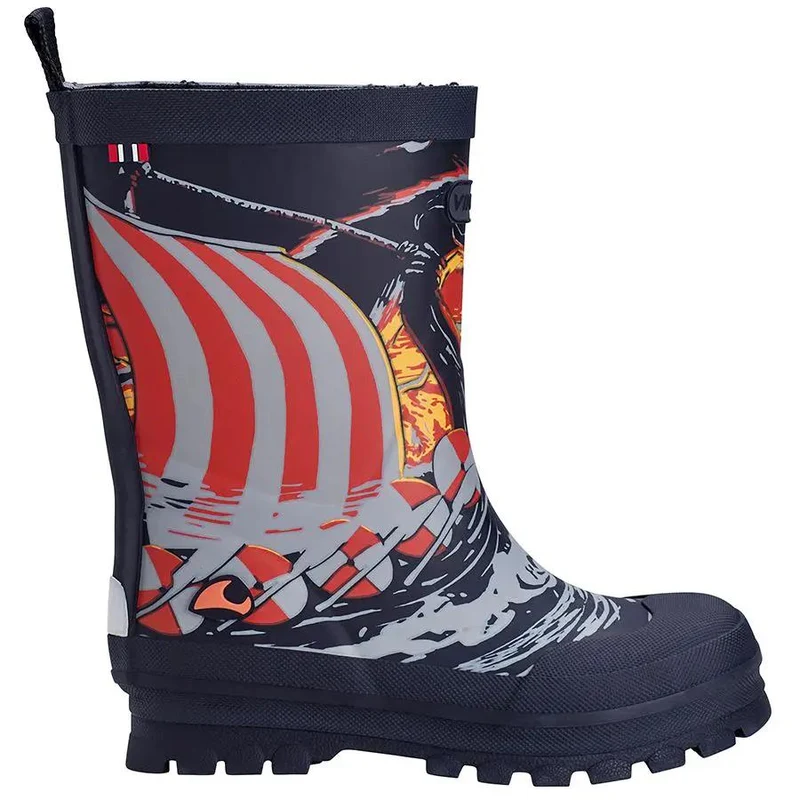 VIKING Gummistiefel JOLLY WOLF - navy - Wikingerschiff