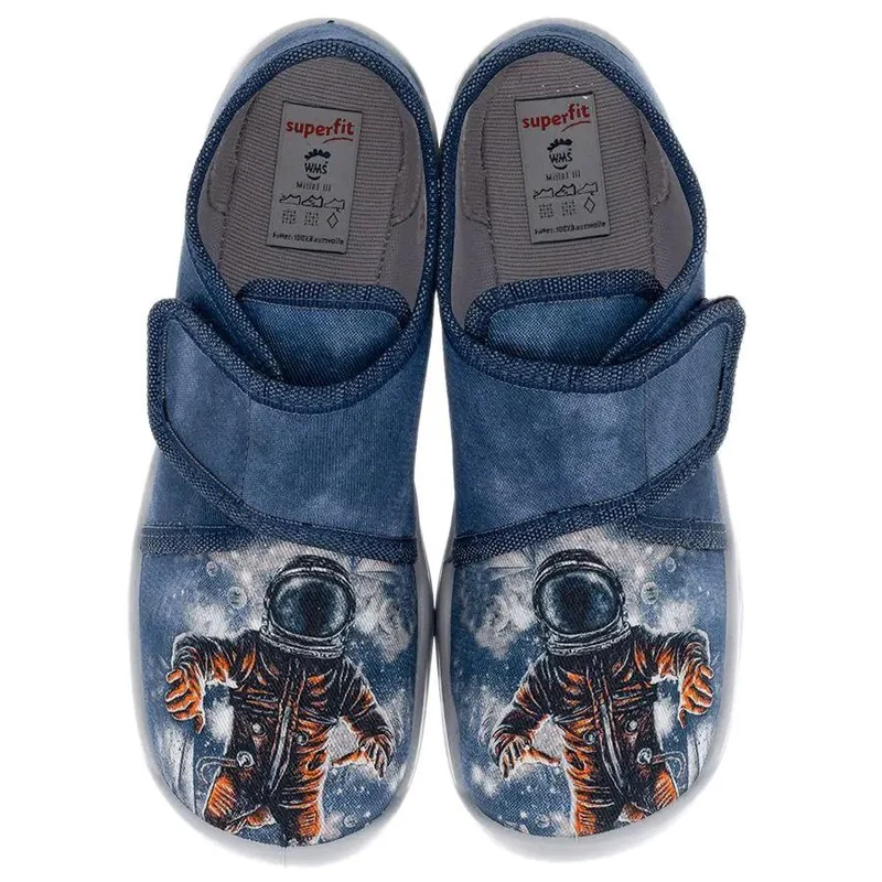 SUPERFIT Hausschuh BUBBLE 6274-80 blau - Astronaut