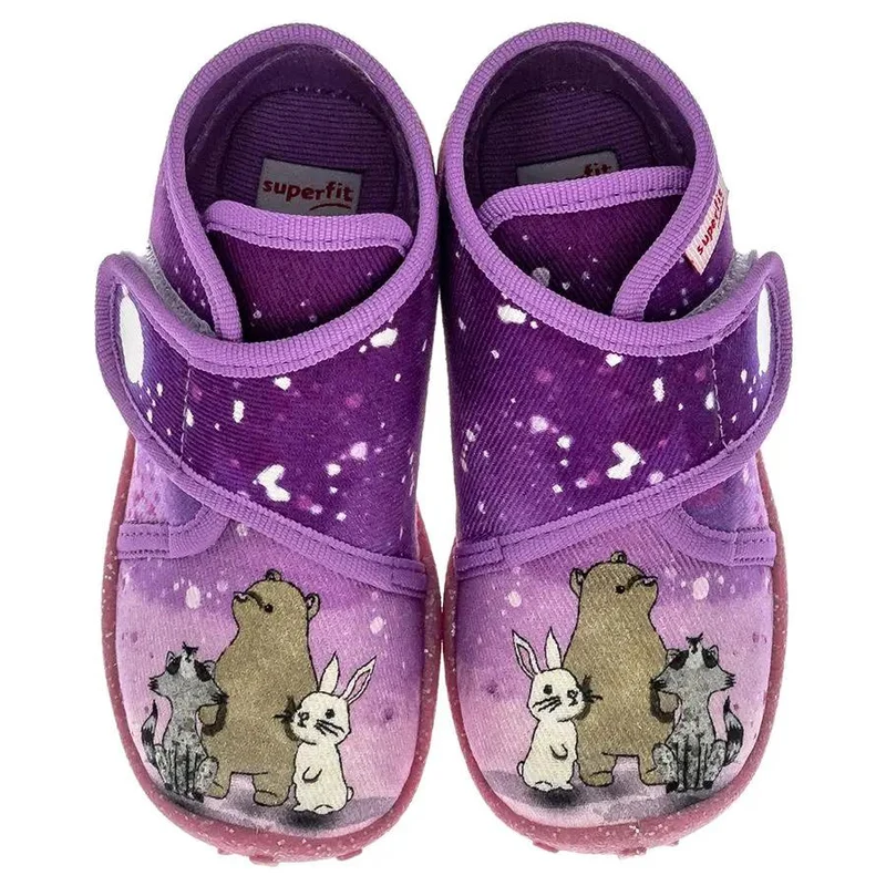 SUPERFIT Hausschuh SPOTTY 9253-85 rosa - Waldtiere