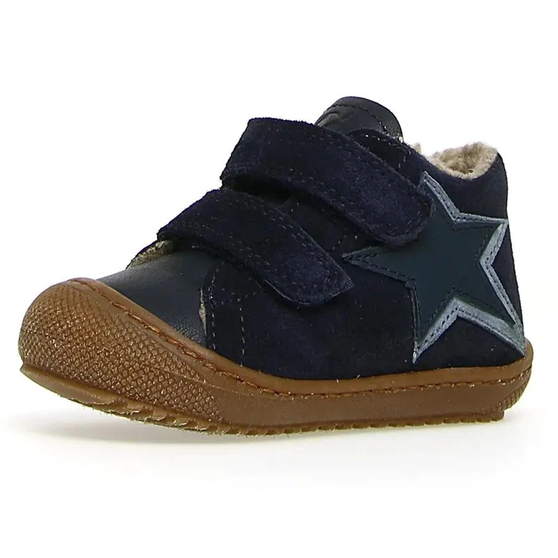 NATURINO Halbschuh FLEXY - dunkelblau - Stern - gefüttert