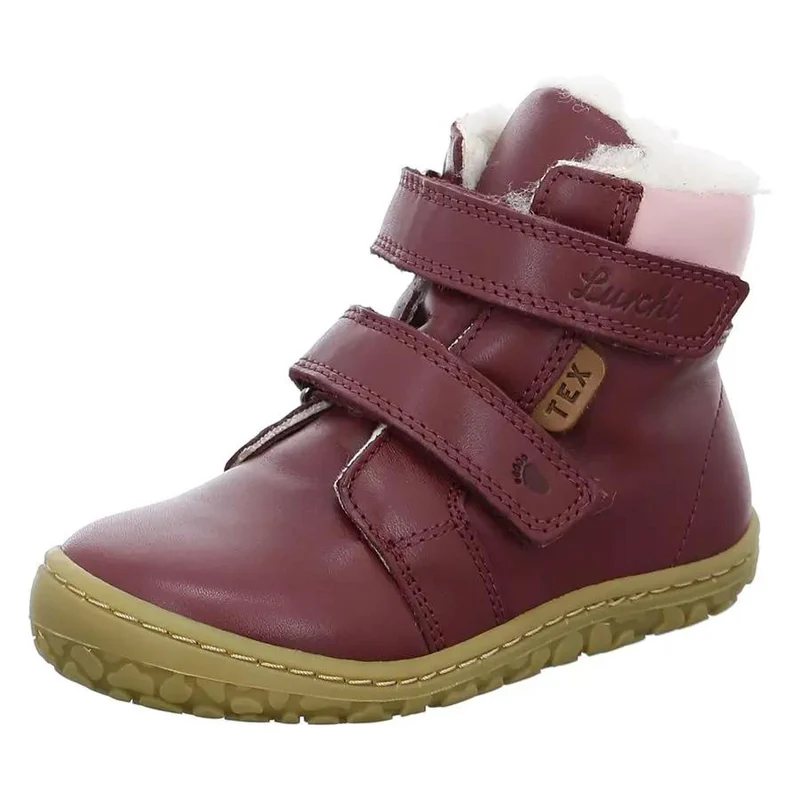 LURCHI Barfuß TEX Stiefel NOBBY 50009-03 - bordeaux - rosa