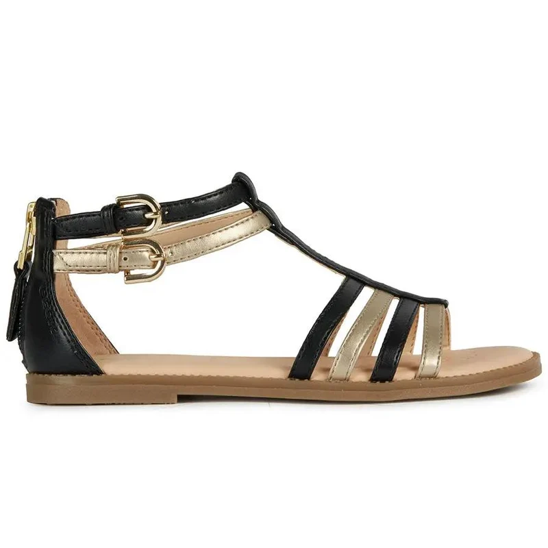 GEOX Sandale KARLY J7235D 054AJ - schwarz - gold