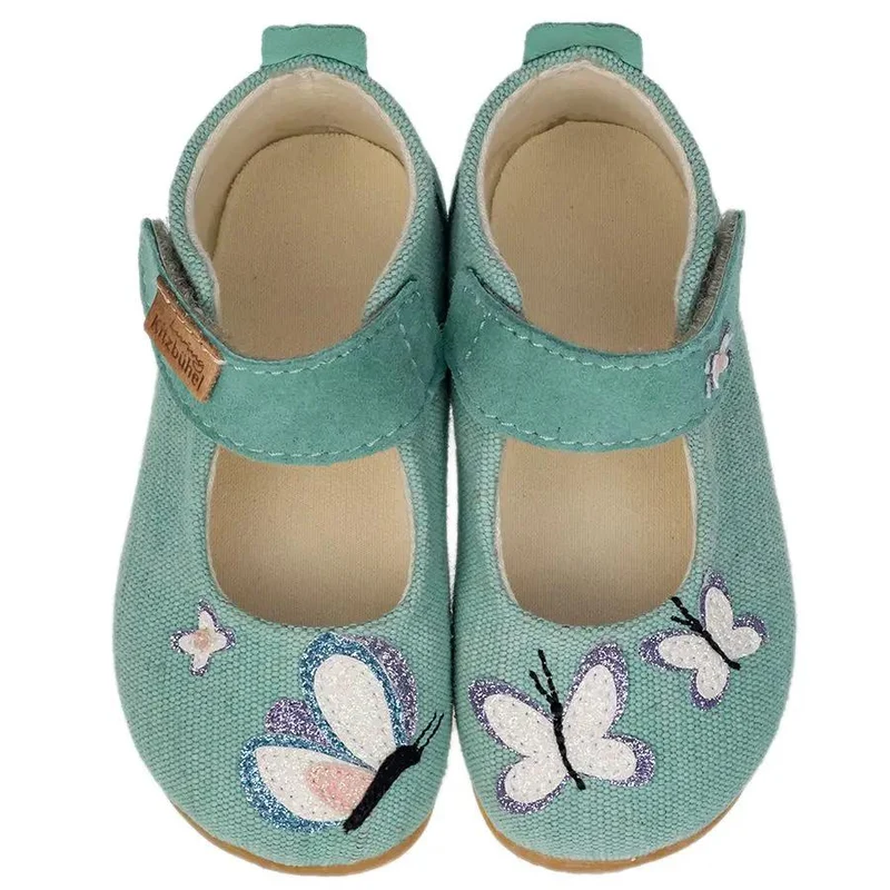 LIVING KITZBÜHEL Hausschuh 4101-535 - mint - Schmetterling
