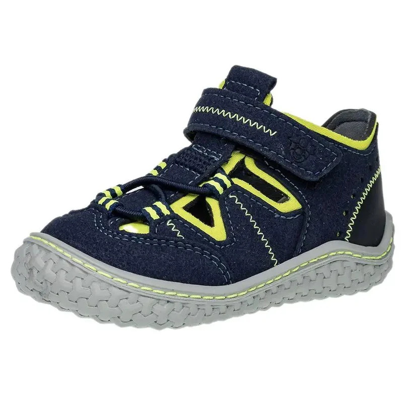 RICOSTA Barfußschuh Halbsandale JERRY - navy - neongelb