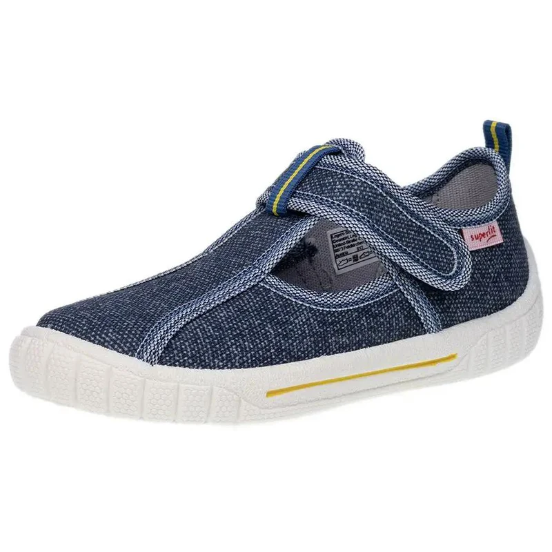 SUPERFIT Hausschuh BILL 274-800 - blau / weiß meliert