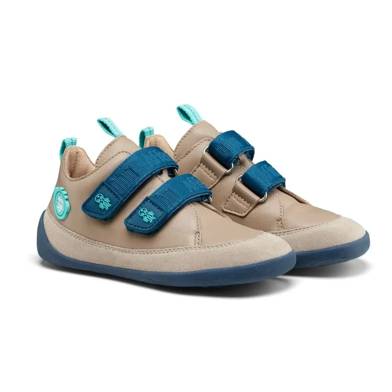 AFFENZAHN Barfuß Halbschuh BUDDY OCTOPUS - sand / petrol