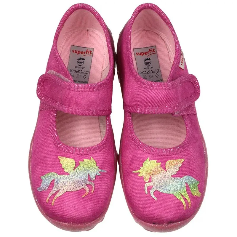 SUPERFIT Hausschuh BONNY 281-55 - pink - Regenbogeneinhorn