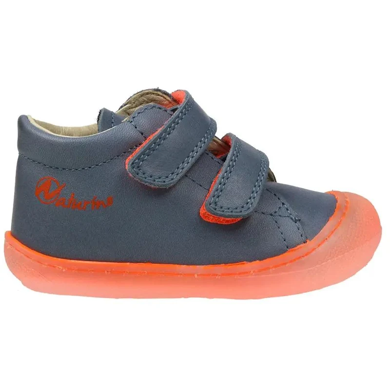 NATURINO Halbschuh COCOON II - celeste - neonorange