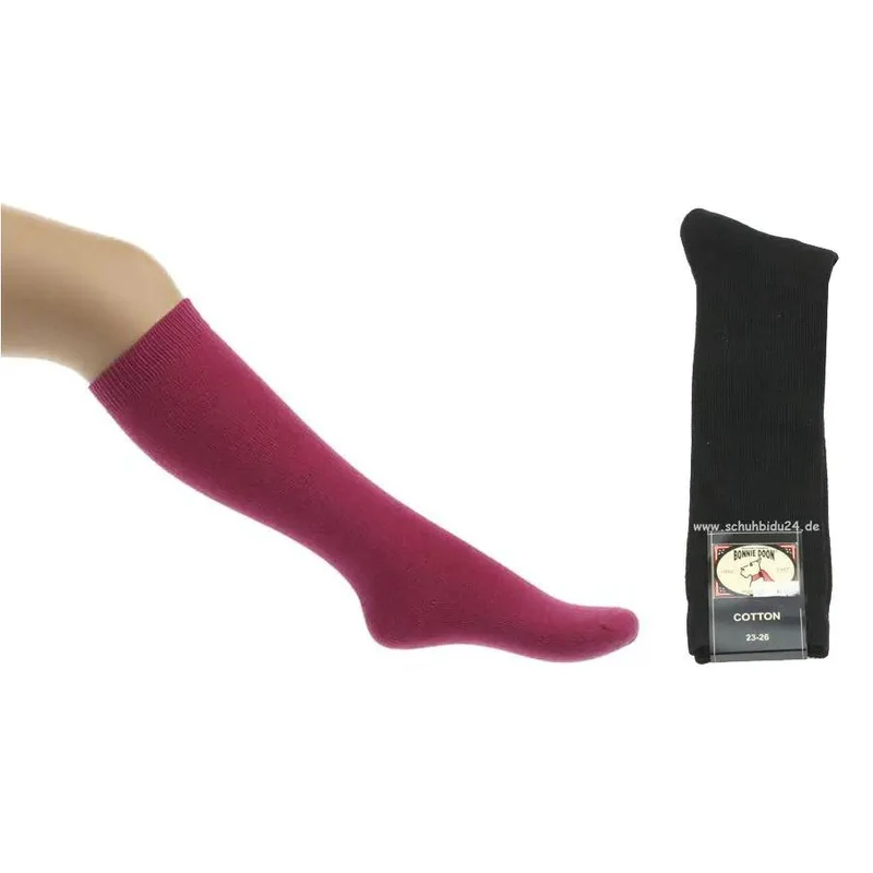 BONNIE DOON Cotton Knee High Kniestrümpfe BD833502 - schwarz