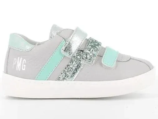 PRIMIGI Halbschuh 74210-22 - hellgrau / mint / Glitzer