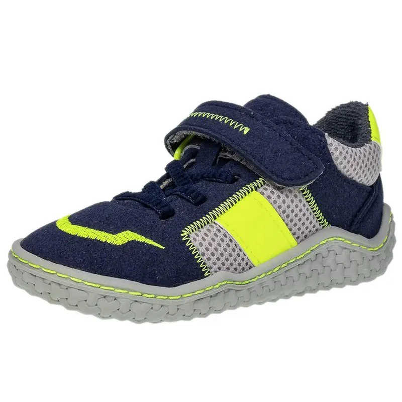 RICOSTA Barfußschuh Halbschuh JAY - navy - grau - neongelb