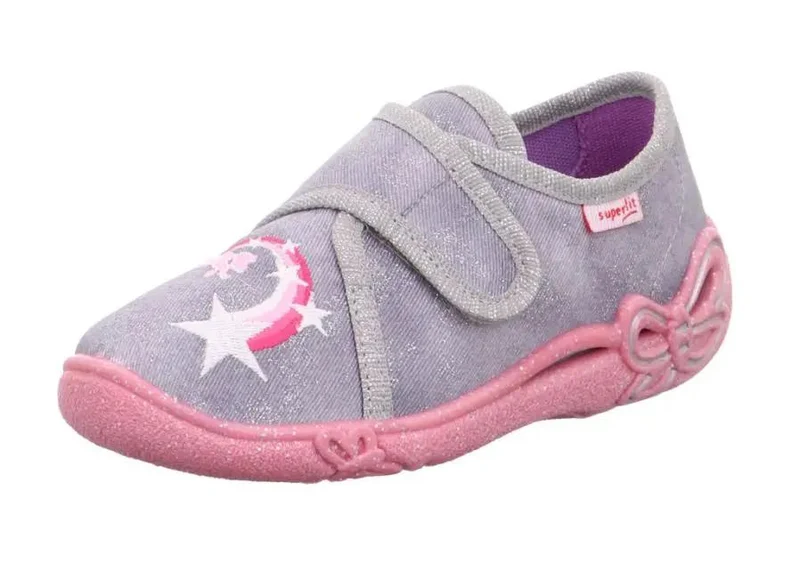 SUPERFIT Hausschuh BELINDA 259-20 - grau - rosa - Einhorn