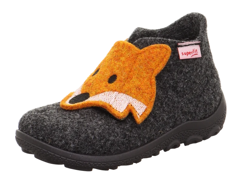 SUPERFIT Hausschuh HAPPY 6295-47 - grau / Fuchs