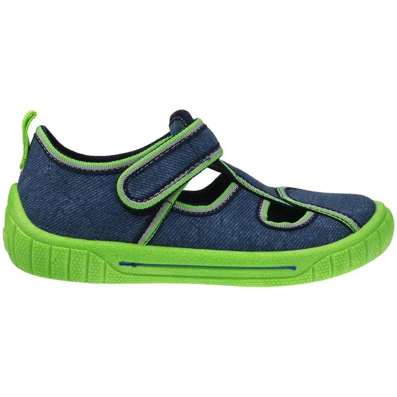 SUPERFIT Hausschuh BILL 272-88 - blau - neongrün