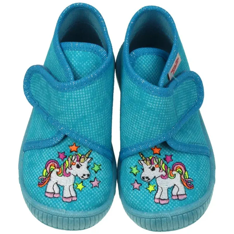 SUPERFIT Hausschuh BULLY 253-90 - türkis - Einhorn