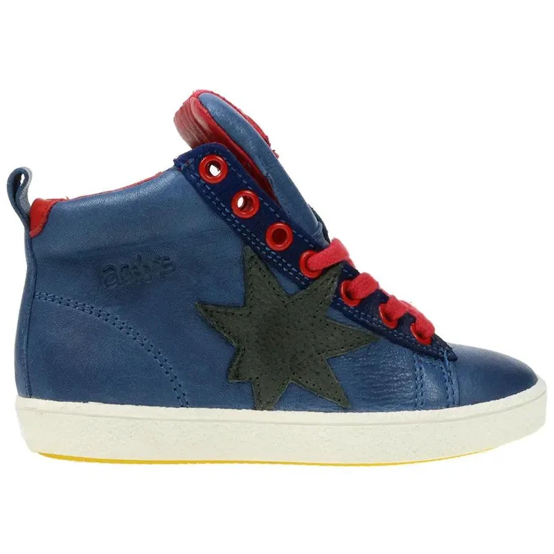 ACEBO´S Knöchelschuhe 5087 - jeansblau - rot