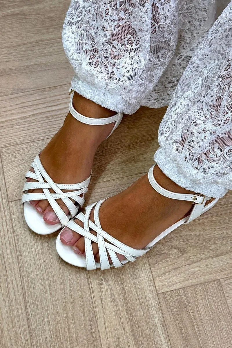 Bloom - Geranium Sandals - White
