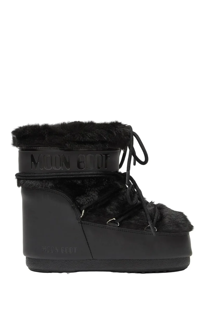 Moon Boot - Mb Icon Low Faux Fur Jr 80d1409390 - N001black