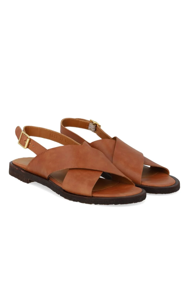 Angulus Women - Klassisk Krydssandal 5637-106 - 3637 - Tan