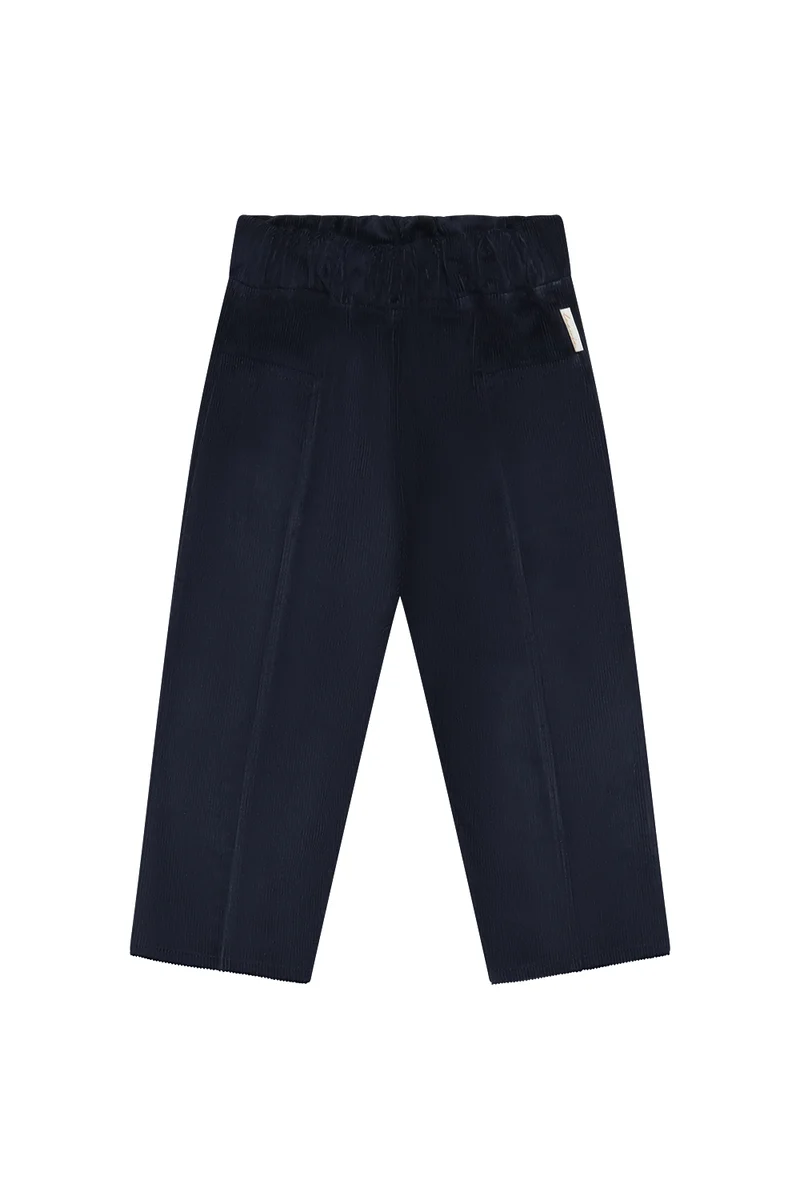 Unisex Cordhose 'navy' mit Ziernähten