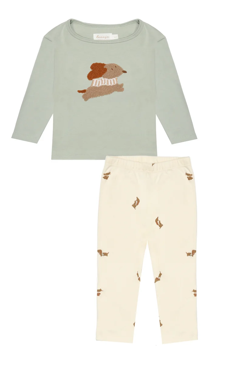 Pyjama Set 'terry dog' aus Bio-Baumwolle