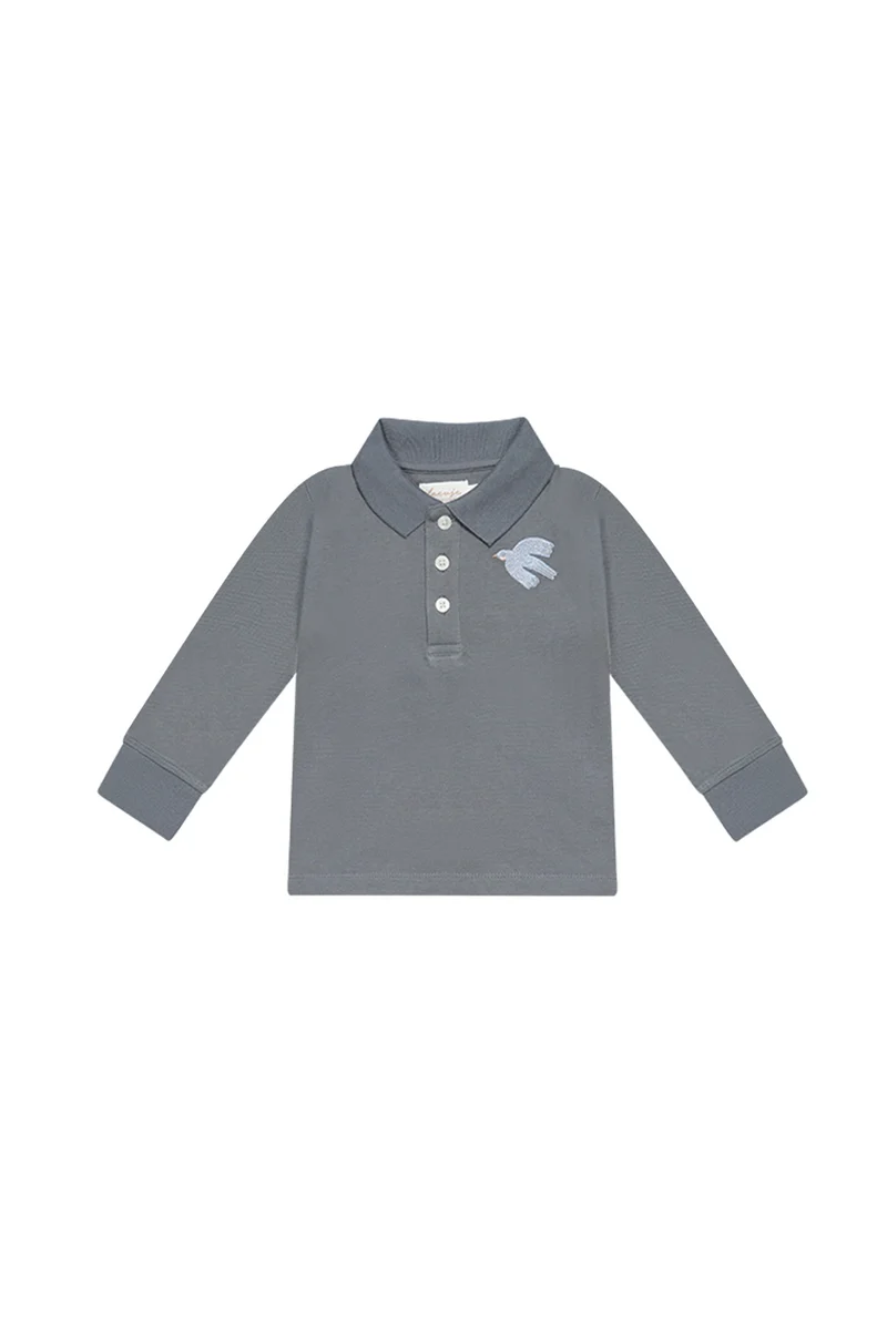 Langärmliges Polo-Shirt 'bird'