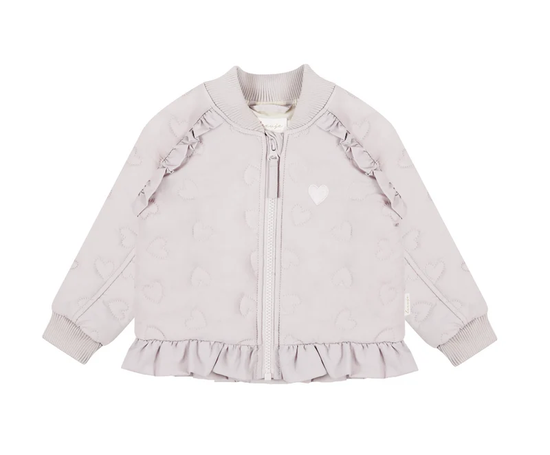 Steppjacke 'heart' mit Rüschensaum