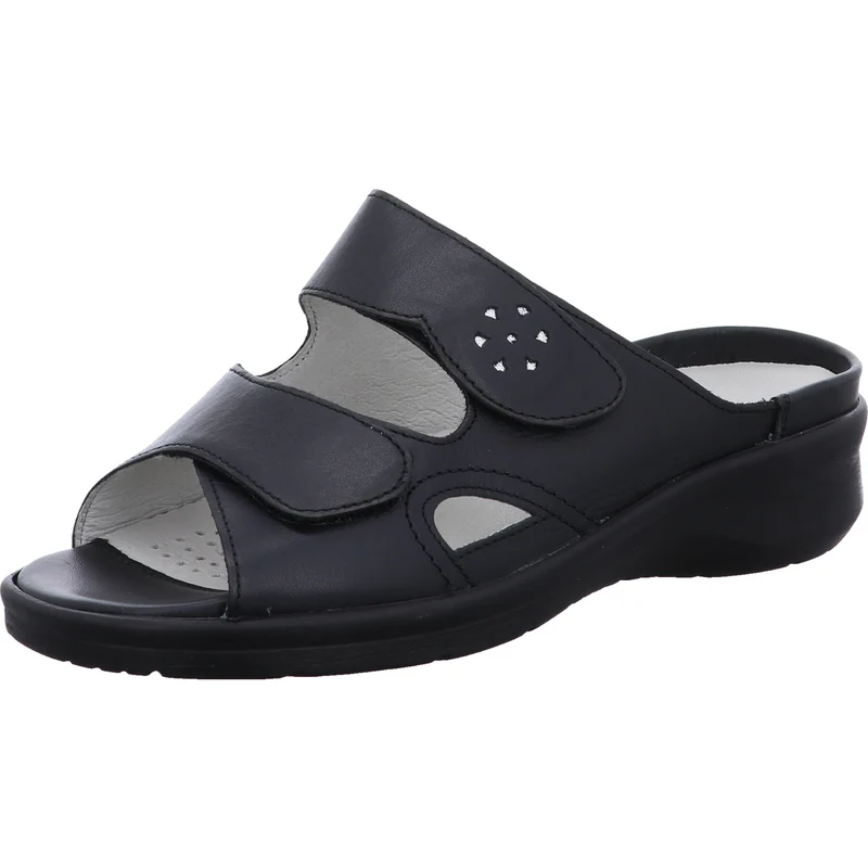 Waldläufer Pantolette Merle schwarz