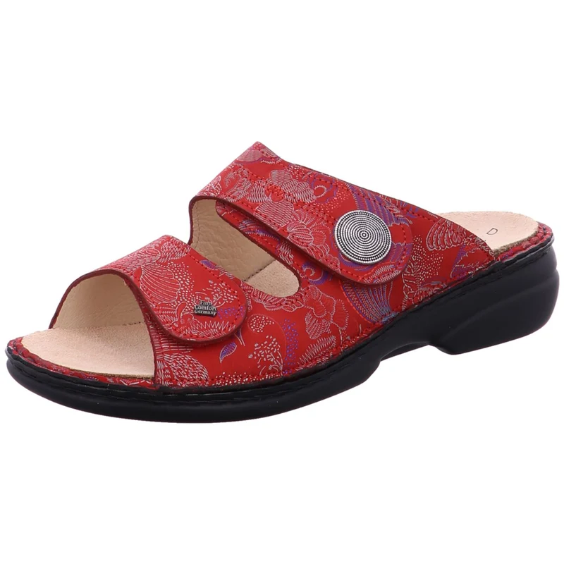 FinnComfort Pantolette Sansibar rot-kombi.