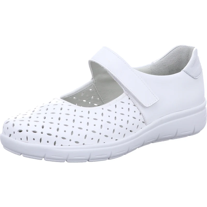 Semler Slipper Greta weiß-kombi.