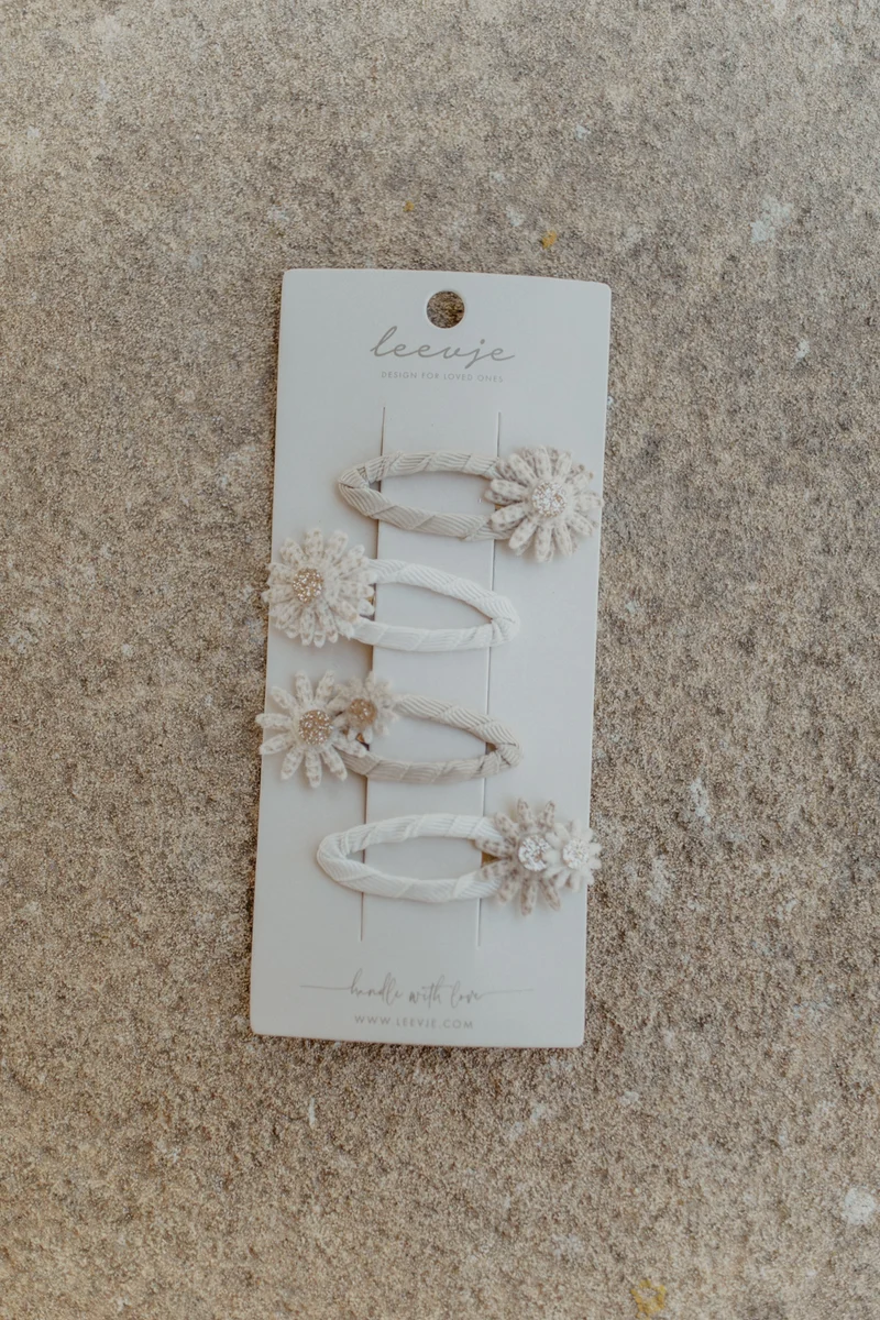 Haarspangen 'corduroy daisy clips'
